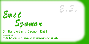 emil szomor business card